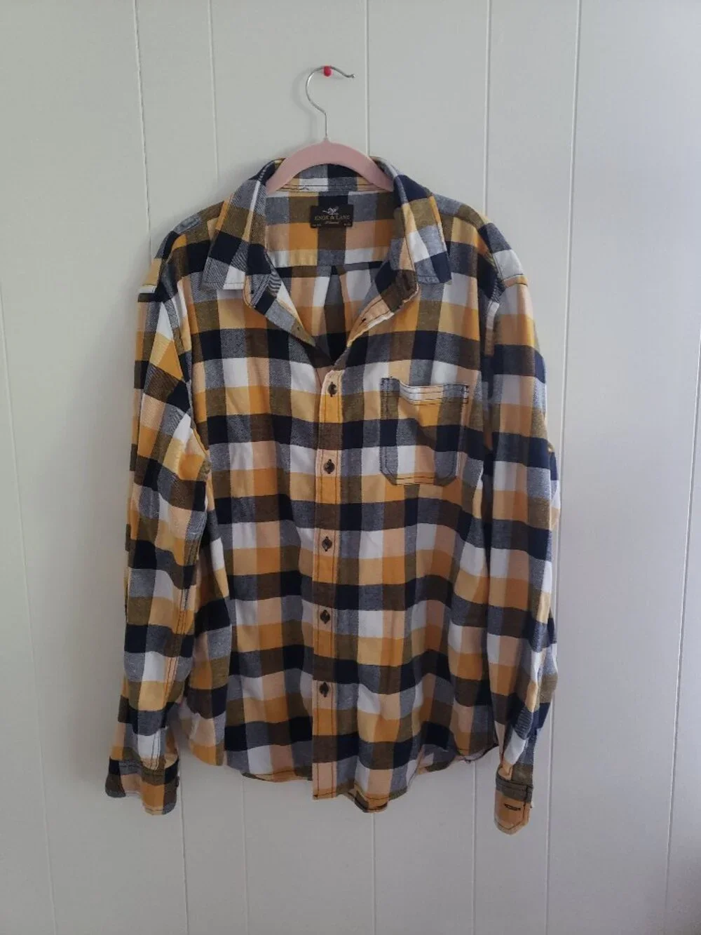 Knox And Lane Men's Gingham Button Up Shirt Size XL